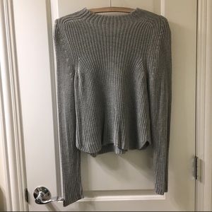 American Apparel Gray Knit Cropped Sweater